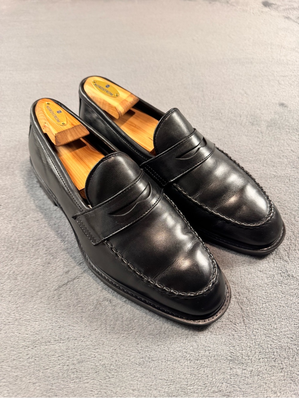 Allen Edmonds Road Warrior Black Leather Penny Loafers